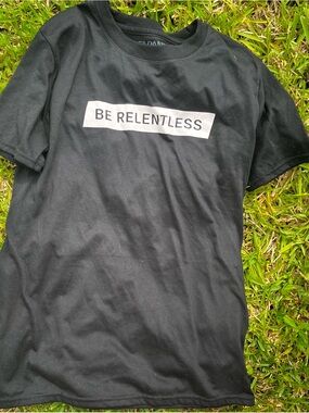 Be Relentless Black Graphic Tee for Kids
